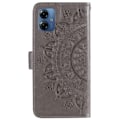 Miniatyrbild 5 av 5: Motorola Moto G54 5G Fodral Mandala Läder Grå