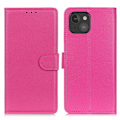 Miniatyrbild 1 av 6: iPhone 13 Mini - Litchi Läder Fodral - Rosa