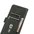 Miniatyrbild 4 av 6: KHAZNEH Motorola Moto E22i Fodral Retro Läder Grön