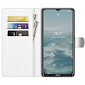 Miniatyrbild 4 av 6: Nokia G10 / G20 Fodral Litchi Läder Vit