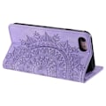 Miniatyrbild 3 av 6: iPhone 16e Fodral Flip Mandala Läder Lila