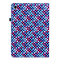 Miniatyrbild 3 av 6: Samsung Galaxy Tab A7 10.4 Fodral Vävd Textur Blå/Rosa