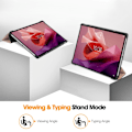 Miniatyrbild 4 av 6: Lenovo Tab P12 Fodral Tri-Fold Läder Roséguld