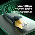 Miniatyrbild 3 av 6: BASEUS 3 m Cat8 40Gbps RJ45 Nätverkskabel Svart