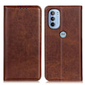 Miniatyrbild 1 av 6: Motorola Moto G31 / G41 Fodral Flip Split Läder Brun