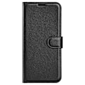 Miniatyrbild 5 av 6: Xiaomi Redmi Note 12 4G Fodral Litchi Läder Svart