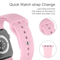 Miniatyrbild 4 av 5: Apple Watch 38/40/41 mm Silikon Armband (M/L) Ljus Rosa