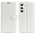 Miniatyrbild 1 av 6: Samsung Galaxy S24 Fodral Litchi Läder Vit
