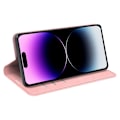 Miniatyrbild 5 av 6: iPhone 15 Pro Fodral Flip Retro Läder Rosa