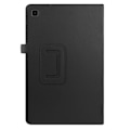 Miniatyrbild 3 av 5: Samsung Galaxy Tab A7 10.4 Fodral Litchi Läder Svart Black Svart