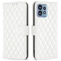 Miniatyrbild 1 av 6: Motorola Edge 40 Pro 5G Fodral Diamond Läder Vit