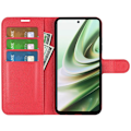 Miniatyrbild 2 av 6: OnePlus Nord CE 3 Lite 5G Fodral Litchi Läder Röd