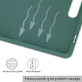 Miniatyrbild 6 av 6: Samsung Galaxy Tab S9 FE Fodral Läder Pennhållare Svartgrön
