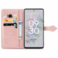 Miniatyrbild 4 av 6: Google Pixel 6A Fodral Mandala Läder Roséguld