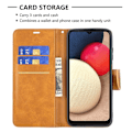 Miniatyrbild 5 av 6: Samsung Galaxy A03s Fodral Läder Solid Shark Ljus Brun