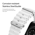 Miniatyrbild 5 av 6: DUX DUCIS Apple Watch 42/44/45/49 mm Armband Wave Design Vit