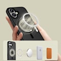 Miniatyrbild 2 av 5: Tech-Protect iPhone 16 Skal MagSafe MagMat Matt Svart