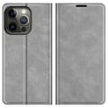 Miniatyrbild 1 av 6: iPhone 13 Pro Max - Solid Läder Flip Fodral - Grå