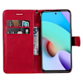 Miniatyrbild 5 av 6: Xiaomi Redmi 10 Fodral Solid Läder Röd