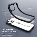 Miniatyrbild 6 av 6: LEEU DESIGN iPhone 15 Skal Hybrid Matt Svart