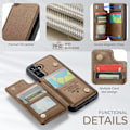 Miniatyrbild 5 av 6: CASEME Samsung Galaxy A16 Skal RFID Kickstand Plånbok Brun