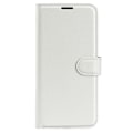 Miniatyrbild 5 av 6: Samsung Galaxy S24 Fodral Litchi Läder Vit