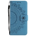 Miniatyrbild 6 av 6: iPhone 16e Fodral Mandala Läder Blå