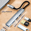 Miniatyrbild 6 av 6: ESSAGER USB-A Hub 4x USB-A 2.0 Portar Aluminium Grå