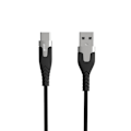 Miniatyrbild 1 av 3: GEAR Laddkabel PRO USB-A - USB-C 1.5m Kevlarkabel Svart