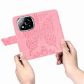 Miniatyrbild 4 av 6: Xiaomi Redmi Note 14 Pro 5G Fodral Läder Fjäril Tryck Rosa