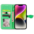Miniatyrbild 2 av 5: iPhone 15 Plus Fodral Läder Med Tryck Grön