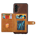 Miniatyrbild 2 av 6: Samsung Galaxy A05s 4G Läder Skal Med Kortfack Röd