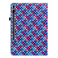 Miniatyrbild 3 av 6: Samsung Galaxy Tab S7 Plus / Tab S8 Plus Fodral Vävd Textur Blå/Rosa