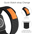 Miniatyrbild 5 av 6: Apple Watch 38/40/41 mm Armband Nylon Trail Loop Svart