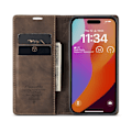 Miniatyrbild 2 av 6: CASEME iPhone 16 Pro Fodral Flip Retro Läder Brun
