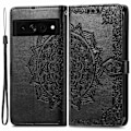 Miniatyrbild 1 av 6: Google Pixel 7 Fodral Mandala Läder Svart