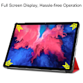 Miniatyrbild 4 av 5: Lenovo Tab P11 / P11 Plus - Tri-Fold Läder Fodral - Röd Red Röd