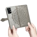 Miniatyrbild 5 av 5: Samsung Galaxy A52 / A52s - Mandala Läder Fodral - Grå Grey Grå
