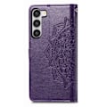 Miniatyrbild 6 av 6: Samsung Galaxy S23 Fodral Mandala Läder Lila