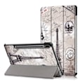Miniatyrbild 1 av 5: Galaxy Tab S7 FE/S7 Plus/S8 Plus Tri-Fold Läder Fodral Eiffeltornet Eiffeltornet