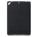 Miniatyrbild 3 av 6: iPad 10.2 2019/2020/2021 Fodral Läder Tri-Fold Pennhållare Svart