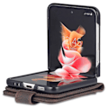 Miniatyrbild 3 av 6: AZNS Galaxy Z Flip 5 Fodral PU-Läder Brun