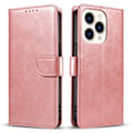Miniatyrbild 1 av 6: iPhone 15 Plus Fodral Läder Roséguld