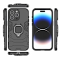 Miniatyrbild 2 av 5: iPhone 15 Pro Max Skal Hybrid Armor Ring Svart