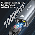 Miniatyrbild 3 av 6: YESIDO 2in1 USB-C/USB-A till RJ45 Adapter Grå