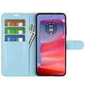 Miniatyrbild 2 av 6: Motorola Edge 50 Pro 5G Litchi Läder Fodral Ljus Blå