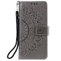 Miniatyrbild 2 av 5: Samsung Galaxy A02s - Mandala Läder Fodral - Grå Grey Grå