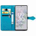 Miniatyrbild 4 av 6: Google Pixel 6A Fodral Mandala Läder Blå