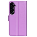 Miniatyrbild 6 av 6: Samsung Galaxy S23 FE Fodral Litchi Textur Lila