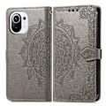 Miniatyrbild 3 av 5: Xiaomi Mi 11 - Mandala Läder Fodral - Grå Grey Grå
